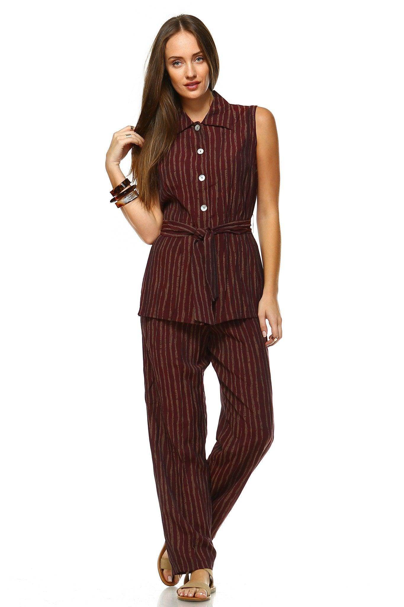 Women's Workwear Two Piece Pants Set - VacationGrabs