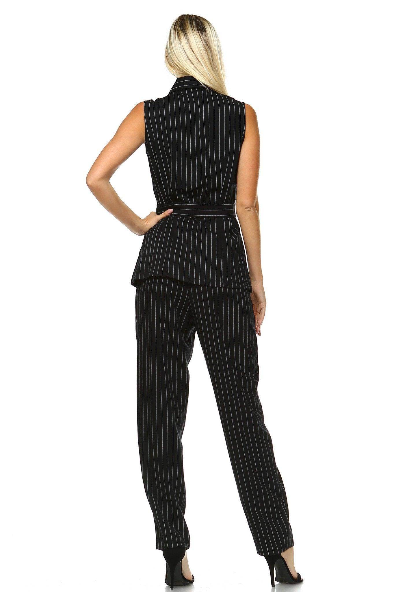 Women's Workwear Two Piece Pants Set - VacationGrabs