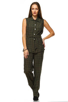 Women's Workwear Two Piece Pants Set - VacationGrabs