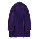 Purple warm winter coat for women with a soft and cozy fleece design