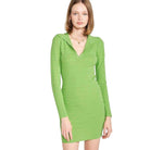 Womens Bodycon Collared Mini Dress - VacationGrabs