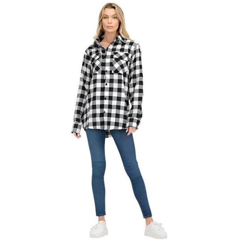 Womens Boyfriend Flannel Shirts - VacationGrabs