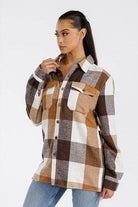 Womens Boyfriend Oversized Soft Flannel Shacket - VacationGrabs