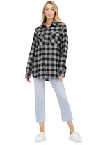 Womens Boyfriend Plaid Flannel Shirts - VacationGrabs