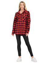 Womens Boyfriend Plaid Flannel Shirts - VacationGrabs