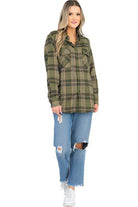 Womens Boyfriend Plaid Flannel Shirts - VacationGrabs