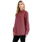 Womens Boyfriend Solid Flannel Shirt - VacationGrabs