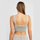 Womens Button Down Pinstripe Vest Top - VacationGrabs