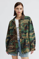 Women's Coats & Jackets Womens Camo Oversized Zipper Front Jacket