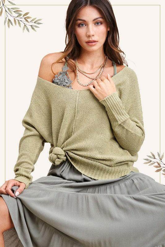 Womens Casual Relaxed Fit Winnie Sweater - VacationGrabs