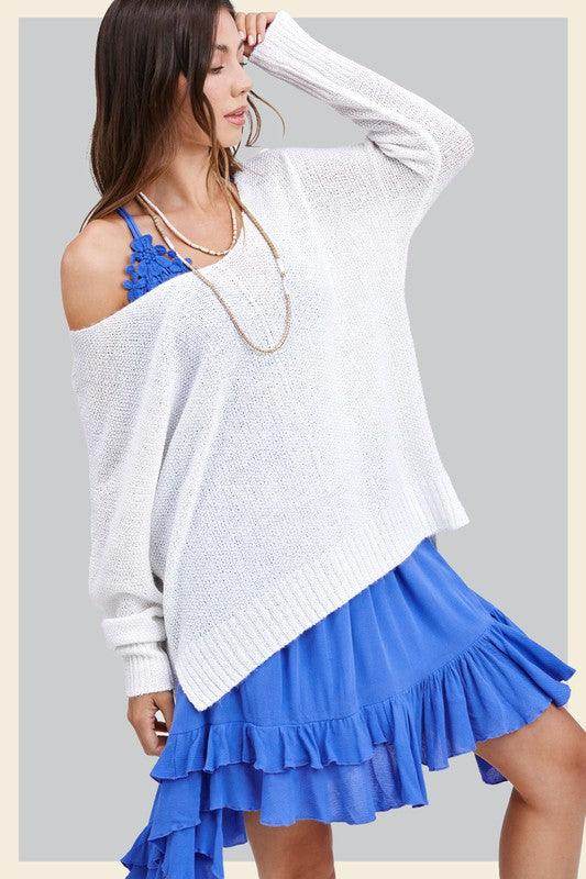 Womens Casual Relaxed Fit Winnie Sweater - VacationGrabs
