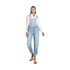 Womens Cropped Bib Denim Jean Overalls - VacationGrabs
