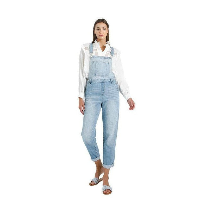 Womens Cropped Bib Denim Jean Overalls - VacationGrabs