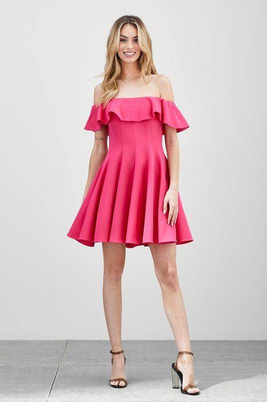 A Line Ruffle Dress - VacationGrabs