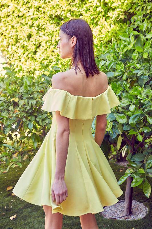 A Line Ruffle Dress - VacationGrabs