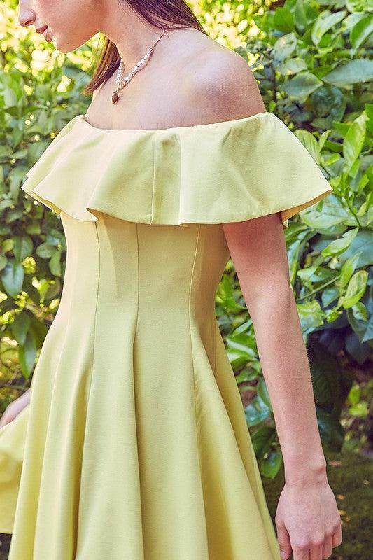 A Line Ruffle Dress - VacationGrabs