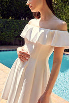 A Line Ruffle Dress - VacationGrabs