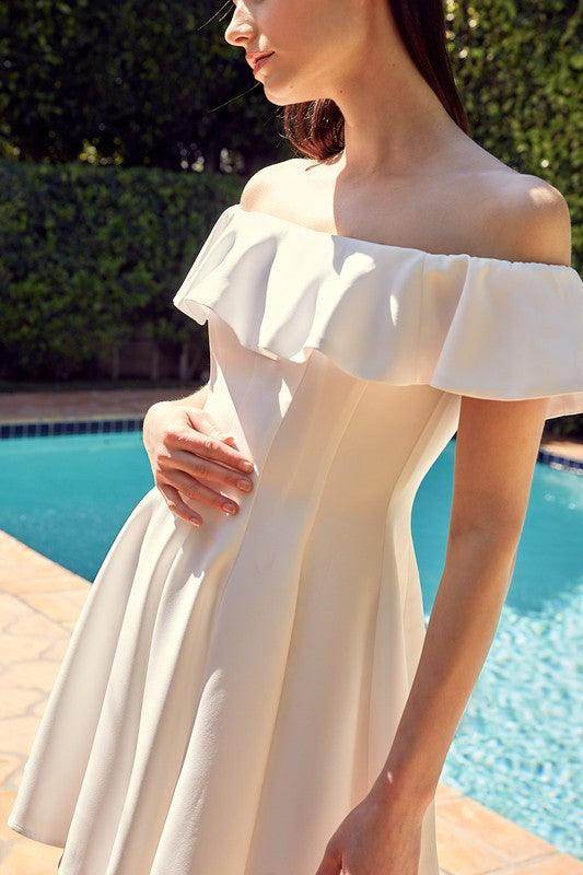 A Line Ruffle Dress - VacationGrabs