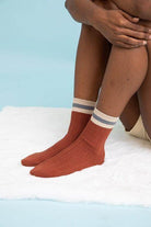 Womens Mid-Calf Color Block Socks - VacationGrabs