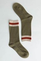 Womens Mid-Calf Color Block Socks - VacationGrabs