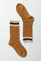 Womens Mid-Calf Color Block Socks - VacationGrabs