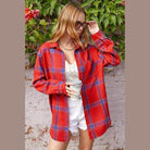 Womens Navy Blue Celine Shirt - VacationGrabs