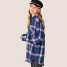 Womens Navy Blue Celine Shirt - VacationGrabs