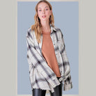 Womens Navy Blue Celine Shirt - VacationGrabs