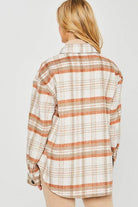 Womens Plaid Bust Pocket Shirt Shacket - VacationGrabs