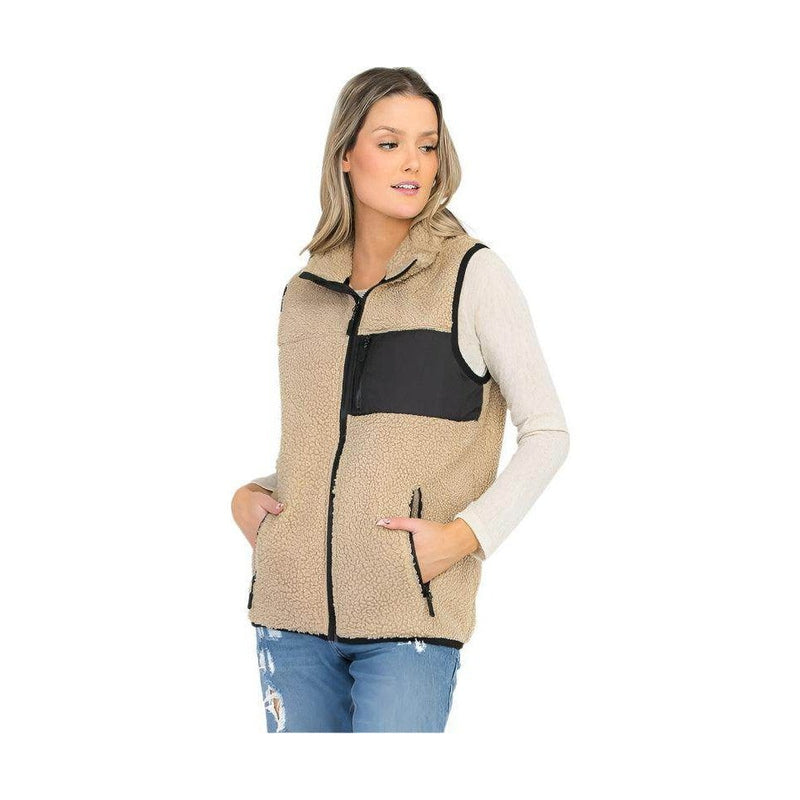 Womens Sherpa Fleece Vest - VacationGrabs