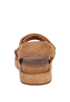 Rag Company womens vacation sandals in tan color with a comfortable back strap design