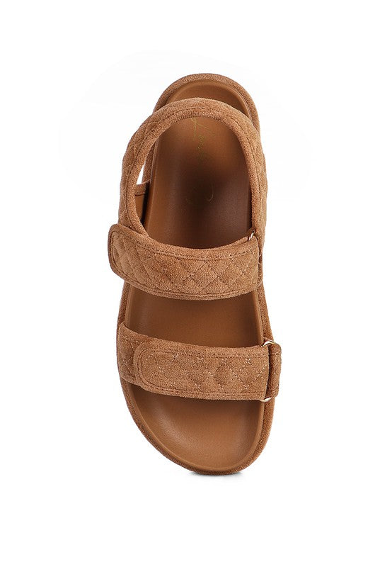 Rag Company women's vacation sandals in tan with adjustable straps for comfort and style