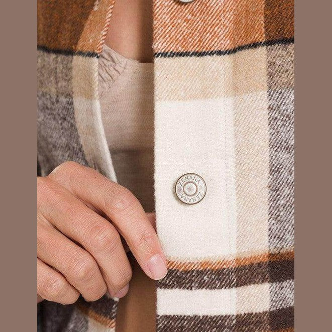 Yarn Dyed Plaid Shacket - VacationGrabs