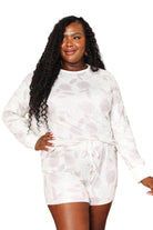 Double Take Floral Long Sleeve Top and Shorts Loungewear - VacationGrabs