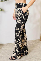 Heimish Full Size High Waist Floral Flare Pants - VacationGrabs