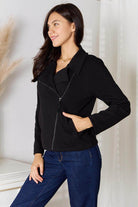 Culture Code Full Size Zip-Up Jacket with Pockets - VacationGrabs
