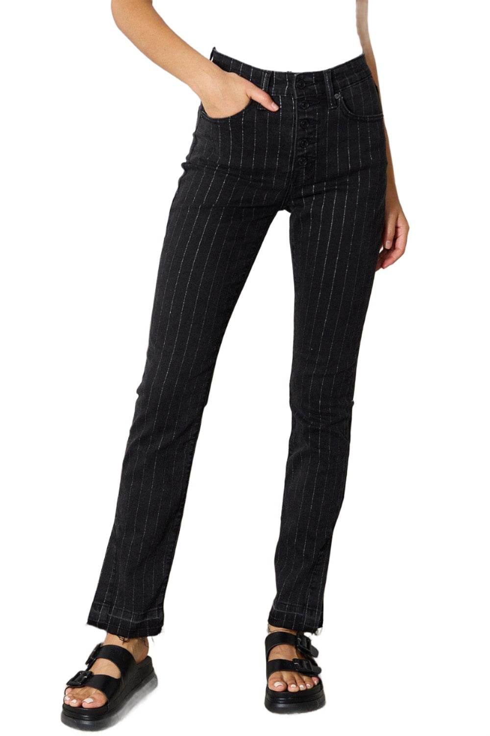 Kancan Striped Pants with Pockets - VacationGrabs