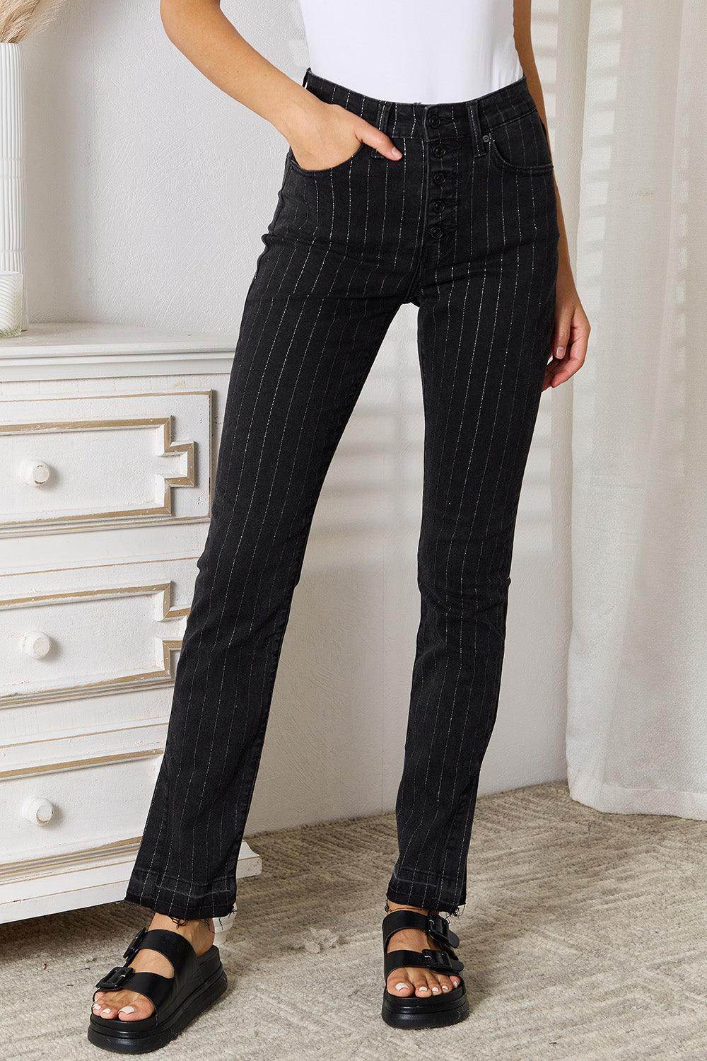 Kancan Striped Pants with Pockets - VacationGrabs