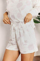 Double Take Floral Long Sleeve Top and Shorts Loungewear - VacationGrabs