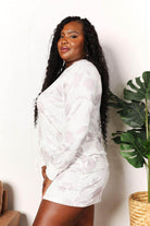 Double Take Floral Long Sleeve Top and Shorts Loungewear - VacationGrabs