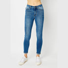 Judy Blue Full Size Cuffed Hem Skinny Jeans - VacationGrabs