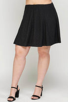 Plus Size, Knit Eyelet A-line Skirt - VacationGrabs