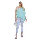 One Shoulder Long Sleeve Unbalance Top - VacationGrabs