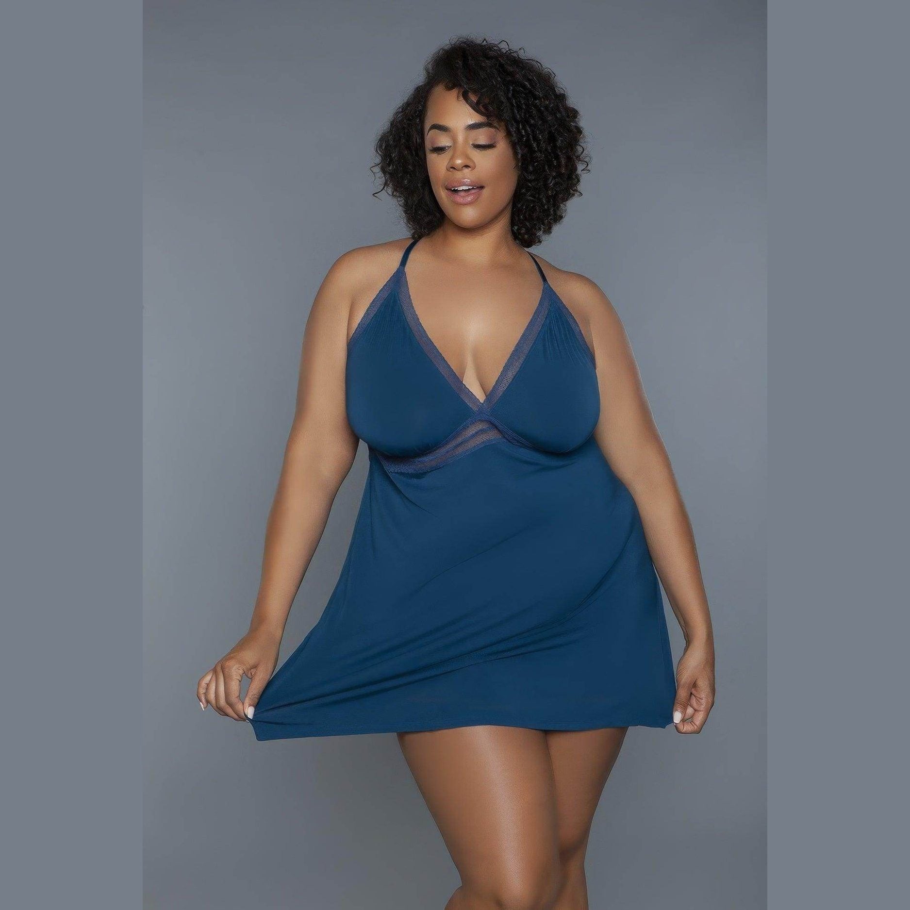 Mini-length Babydoll Nightie Plus 1 Pc - VacationGrabs