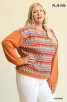 Orange Mixed Loose Top - VacationGrabs