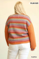 Orange Mixed Loose Top - VacationGrabs