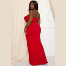 Pleated Detail Plus Maxi Dress - VacationGrabs
