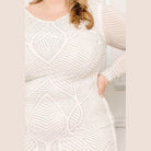 Patterned Rhinestone Plus Size Maxi Dress - VacationGrabs