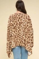 Animal Printed Rayon Span Poncho - VacationGrabs