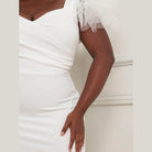 Mesh Tulle Shoulder Plus Size Maxi Dress - VacationGrabs